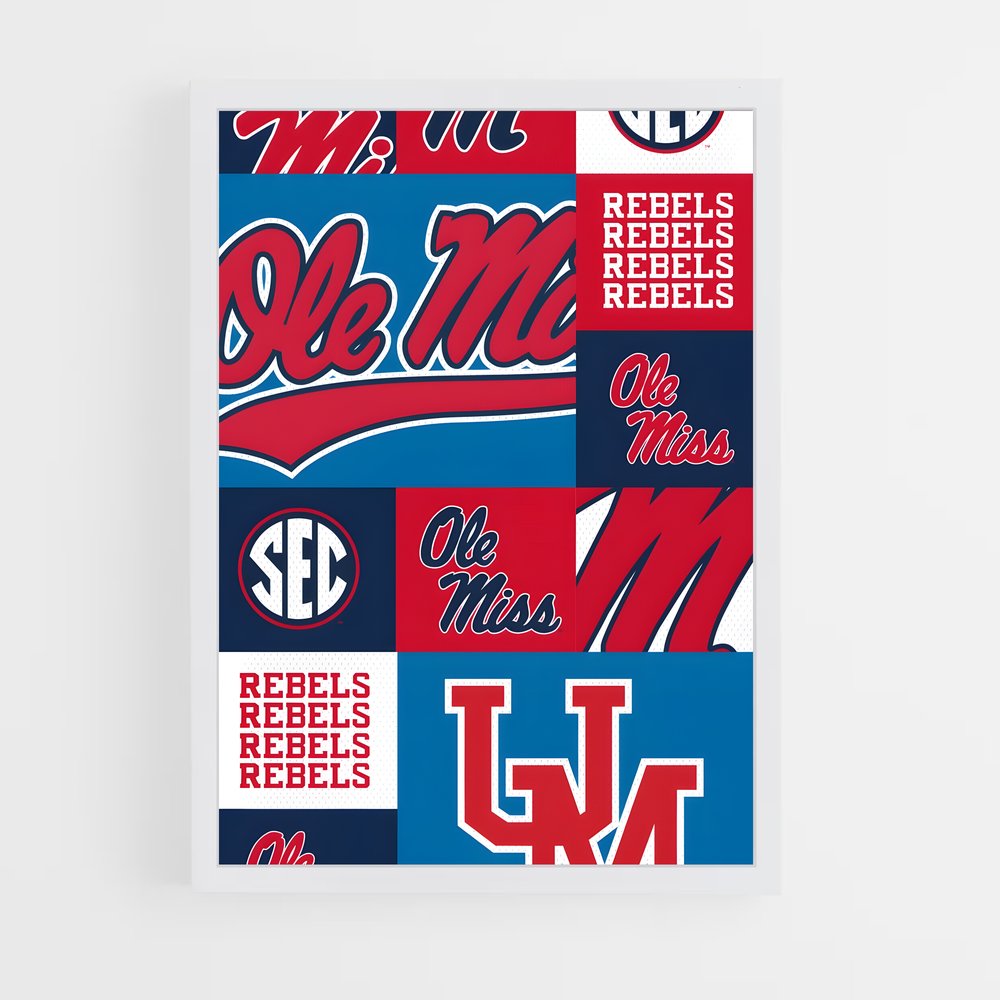 Poster Ole miss Mississippi – affiche Baseball (vue 3)